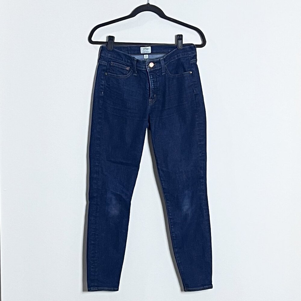 J.Crew Toothpick Skinny Jeans Dark Wash Stretch Denim Size 28